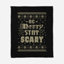 Be Merry Stay Scary Ugly Sweater-None-Fleece-Blanket-xMorfina