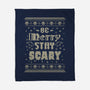 Be Merry Stay Scary Ugly Sweater-None-Fleece-Blanket-xMorfina