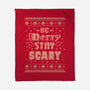 Be Merry Stay Scary Ugly Sweater-None-Fleece-Blanket-xMorfina