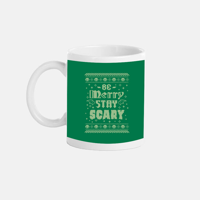 Be Merry Stay Scary Ugly Sweater-None-Mug-Drinkware-xMorfina
