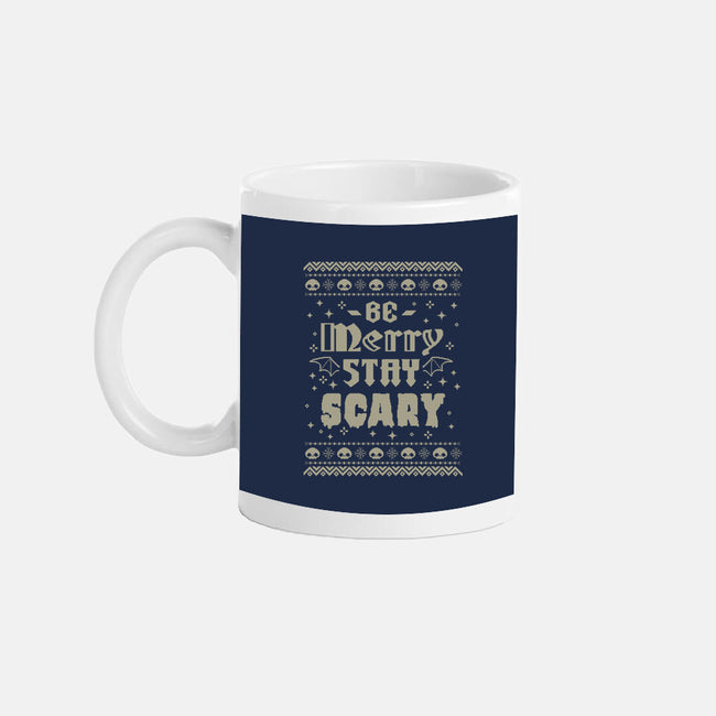 Be Merry Stay Scary Ugly Sweater-None-Mug-Drinkware-xMorfina