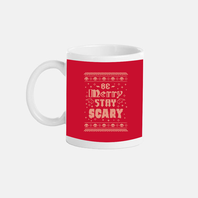 Be Merry Stay Scary Ugly Sweater-None-Mug-Drinkware-xMorfina