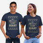 Be Merry Stay Scary Ugly Sweater-Unisex-Basic-Tee-xMorfina