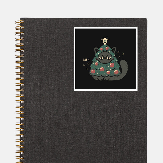 Funny Cat Christmas Tree Costume-None-Glossy-Sticker-xMorfina