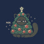 Funny Cat Christmas Tree Costume-Womens-Fitted-Tee-xMorfina