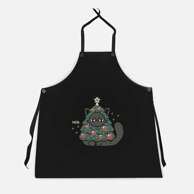 Funny Cat Christmas Tree Costume-Unisex-Kitchen-Apron-xMorfina