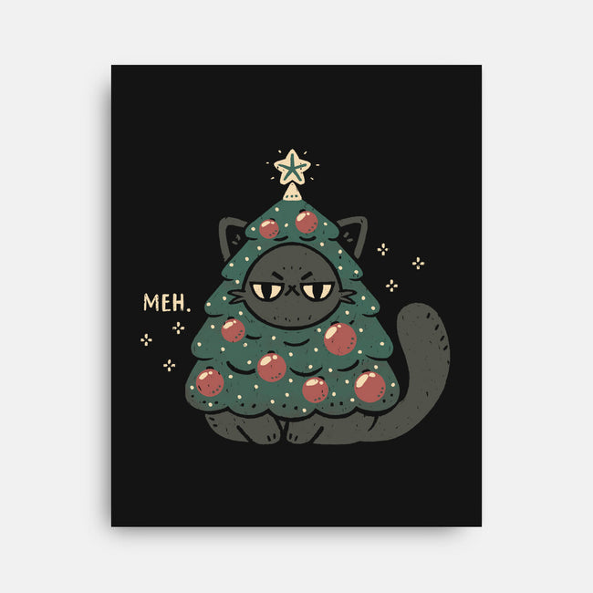 Funny Cat Christmas Tree Costume-None-Stretched-Canvas-xMorfina