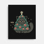 Funny Cat Christmas Tree Costume-None-Stretched-Canvas-xMorfina