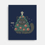 Funny Cat Christmas Tree Costume-None-Stretched-Canvas-xMorfina