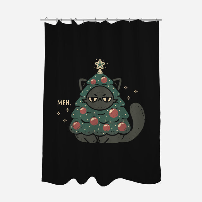 Funny Cat Christmas Tree Costume-None-Polyester-Shower Curtain-xMorfina