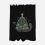 Funny Cat Christmas Tree Costume-None-Polyester-Shower Curtain-xMorfina
