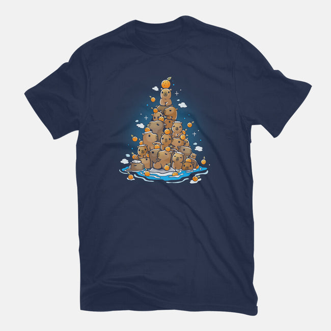Capibara Christmas Tree-Youth-Basic-Tee-Vallina84