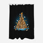 Capibara Christmas Tree-None-Polyester-Shower Curtain-Vallina84