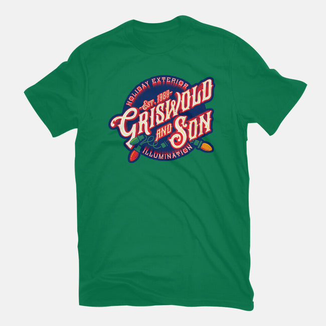 Griswold And Son Holiday Exterior Illumination-Womens-Fitted-Tee-mannypdesign