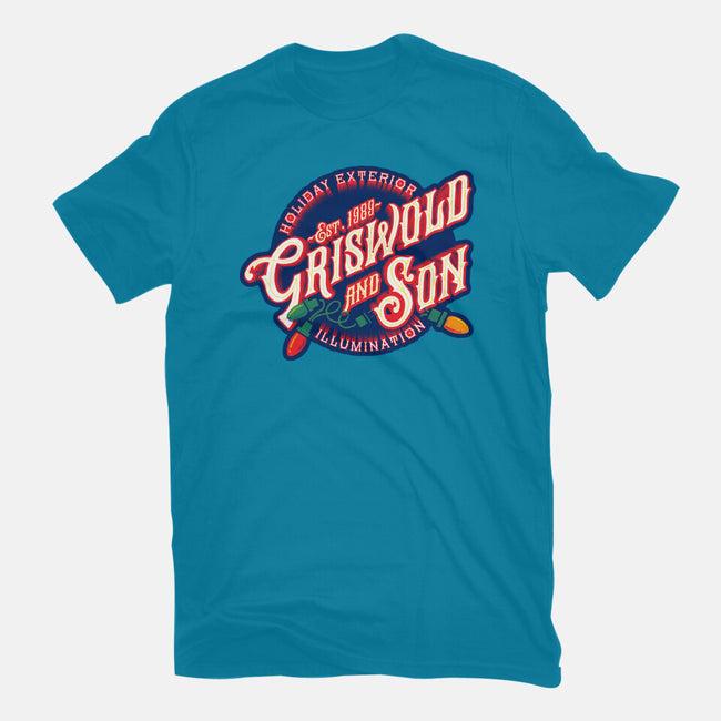 Griswold And Son Holiday Exterior Illumination-Womens-Fitted-Tee-mannypdesign
