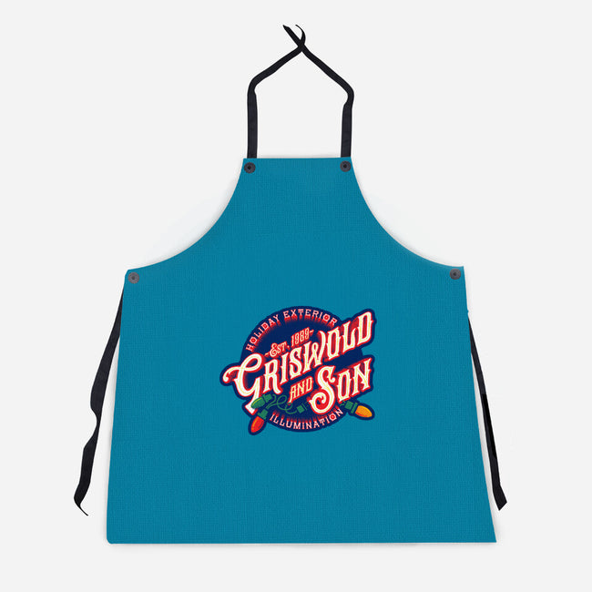 Griswold And Son Holiday Exterior Illumination-Unisex-Kitchen-Apron-mannypdesign