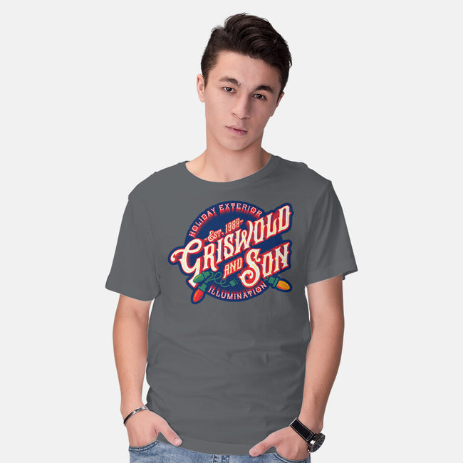 Griswold And Son Holiday Exterior Illumination-Mens-Basic-Tee-mannypdesign
