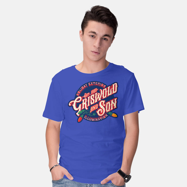 Griswold And Son Holiday Exterior Illumination-Mens-Basic-Tee-mannypdesign