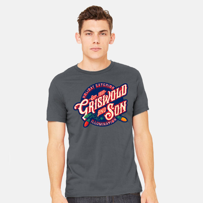 Griswold And Son Holiday Exterior Illumination-Mens-Heavyweight-Tee-mannypdesign