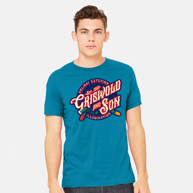 Griswold And Son Holiday Exterior Illumination-Mens-Heavyweight-Tee-mannypdesign