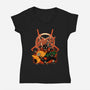 Three Slayers-Womens-V-Neck-Tee-rmatix