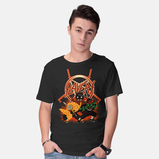 Three Slayers-Mens-Basic-Tee-rmatix