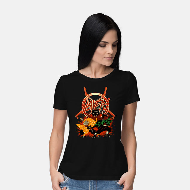 Three Slayers-Womens-Basic-Tee-rmatix