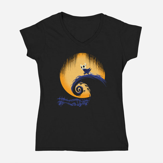 Hollow Nightmare-Womens-V-Neck-Tee-rmatix