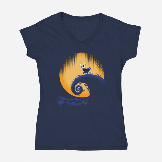 Hollow Nightmare-Womens-V-Neck-Tee-rmatix