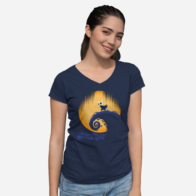 Hollow Nightmare-Womens-V-Neck-Tee-rmatix