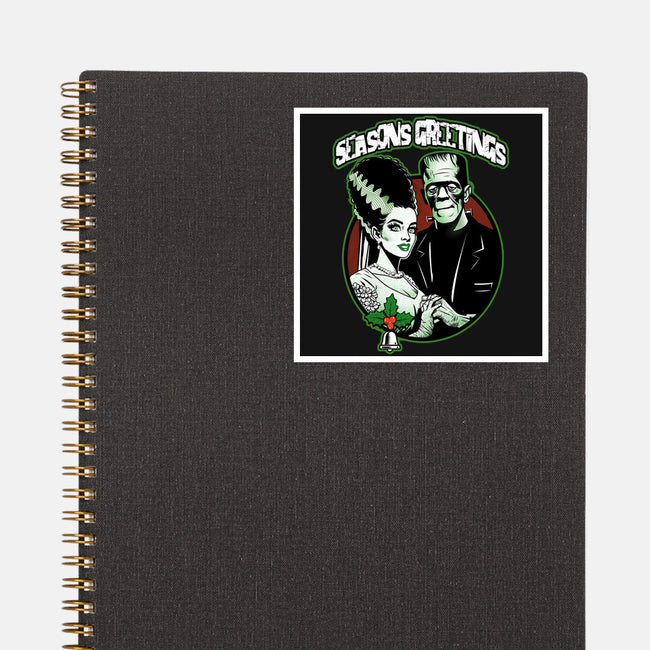 Seasons Greetings Frankie And Bride-None-Glossy-Sticker-palmstreet