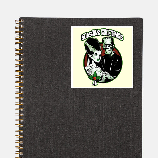 Seasons Greetings Frankie And Bride-None-Glossy-Sticker-palmstreet