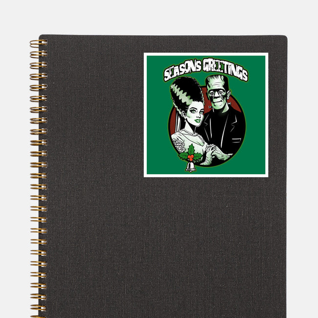 Seasons Greetings Frankie And Bride-None-Glossy-Sticker-palmstreet