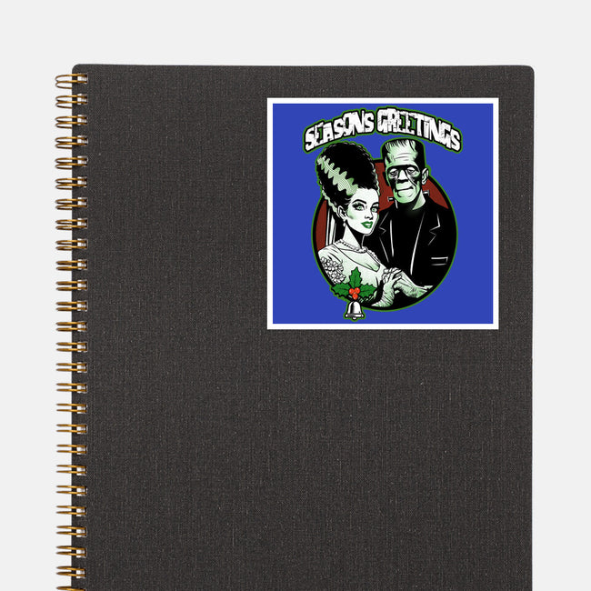 Seasons Greetings Frankie And Bride-None-Glossy-Sticker-palmstreet