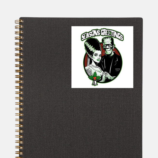 Seasons Greetings Frankie And Bride-None-Glossy-Sticker-palmstreet