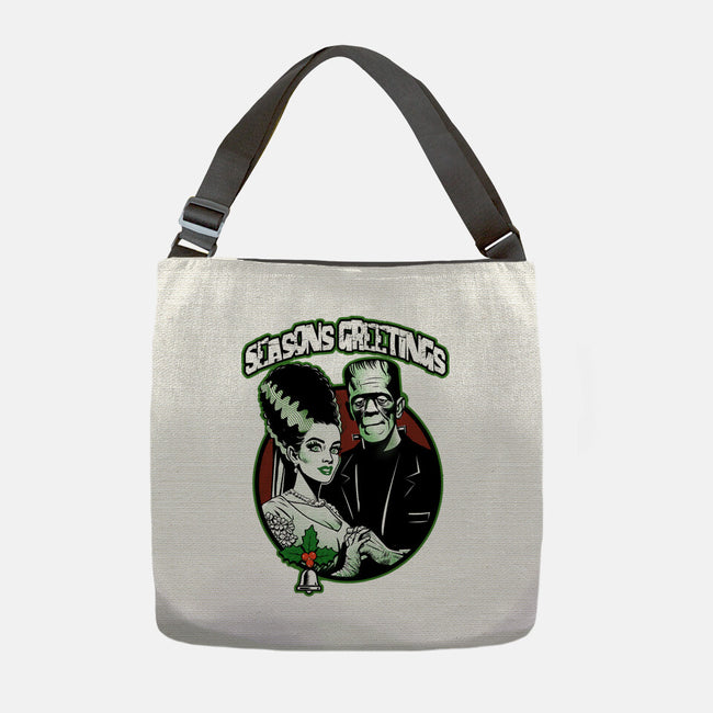 Seasons Greetings Frankie And Bride-None-Adjustable Tote-Bag-palmstreet