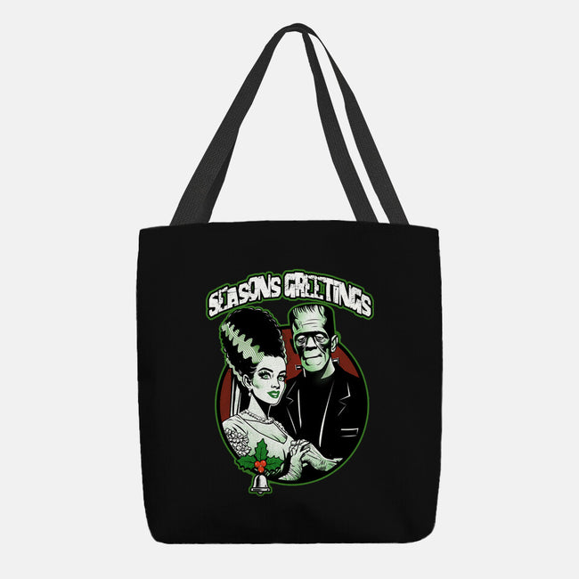 Seasons Greetings Frankie And Bride-None-Basic Tote-Bag-palmstreet