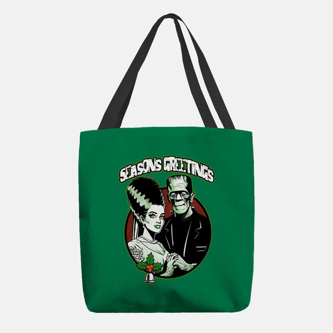 Seasons Greetings Frankie And Bride-None-Basic Tote-Bag-palmstreet