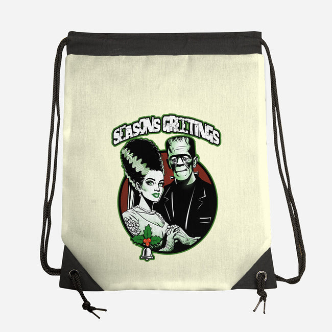 Seasons Greetings Frankie And Bride-None-Drawstring-Bag-palmstreet