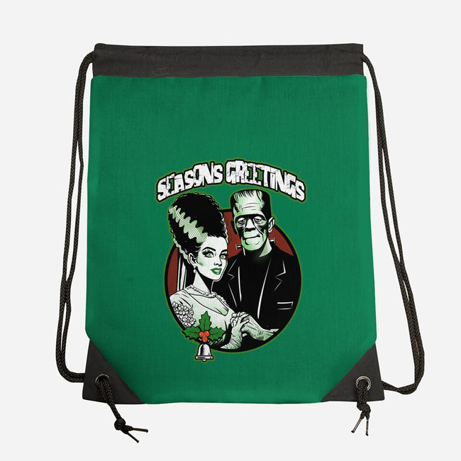 Seasons Greetings Frankie And Bride-None-Drawstring-Bag-palmstreet