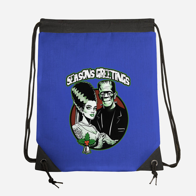 Seasons Greetings Frankie And Bride-None-Drawstring-Bag-palmstreet