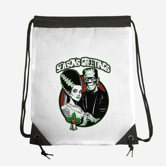 Seasons Greetings Frankie And Bride-None-Drawstring-Bag-palmstreet