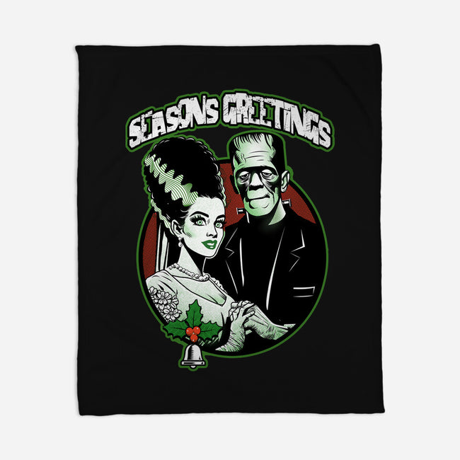 Seasons Greetings Frankie And Bride-None-Fleece-Blanket-palmstreet