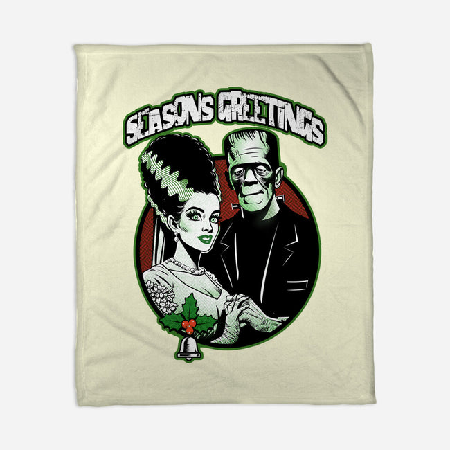 Seasons Greetings Frankie And Bride-None-Fleece-Blanket-palmstreet