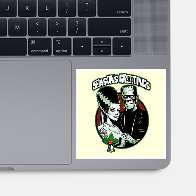 Seasons Greetings Frankie And Bride-None-Glossy-Sticker-palmstreet