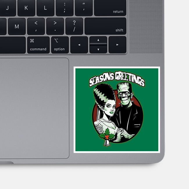 Seasons Greetings Frankie And Bride-None-Glossy-Sticker-palmstreet