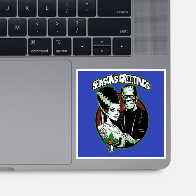 Seasons Greetings Frankie And Bride-None-Glossy-Sticker-palmstreet