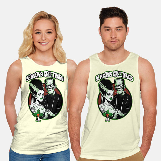 Seasons Greetings Frankie And Bride-Unisex-Basic-Tank-palmstreet