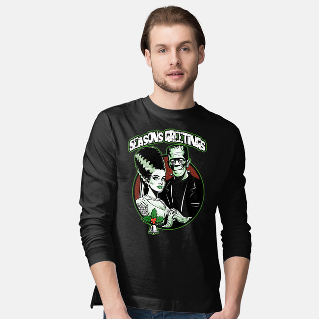 Seasons Greetings Frankie And Bride-Mens-Long Sleeved-Tee-palmstreet
