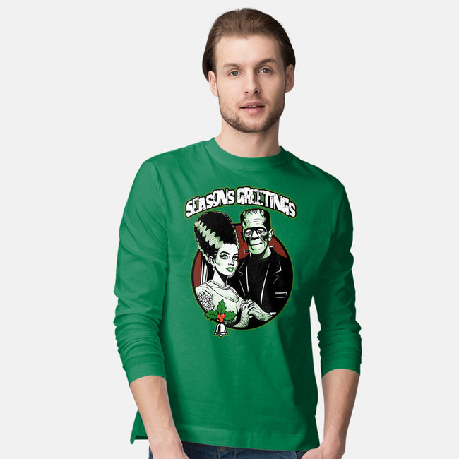 Seasons Greetings Frankie And Bride-Mens-Long Sleeved-Tee-palmstreet